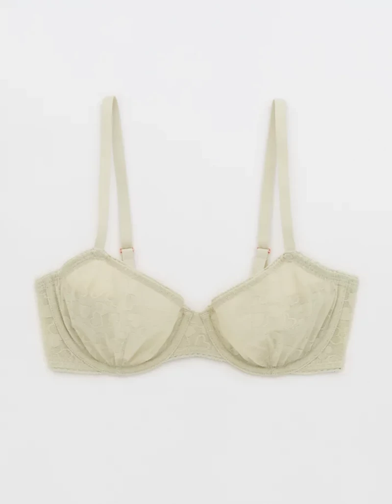 Show Off Heart Mesh Unlined Bra