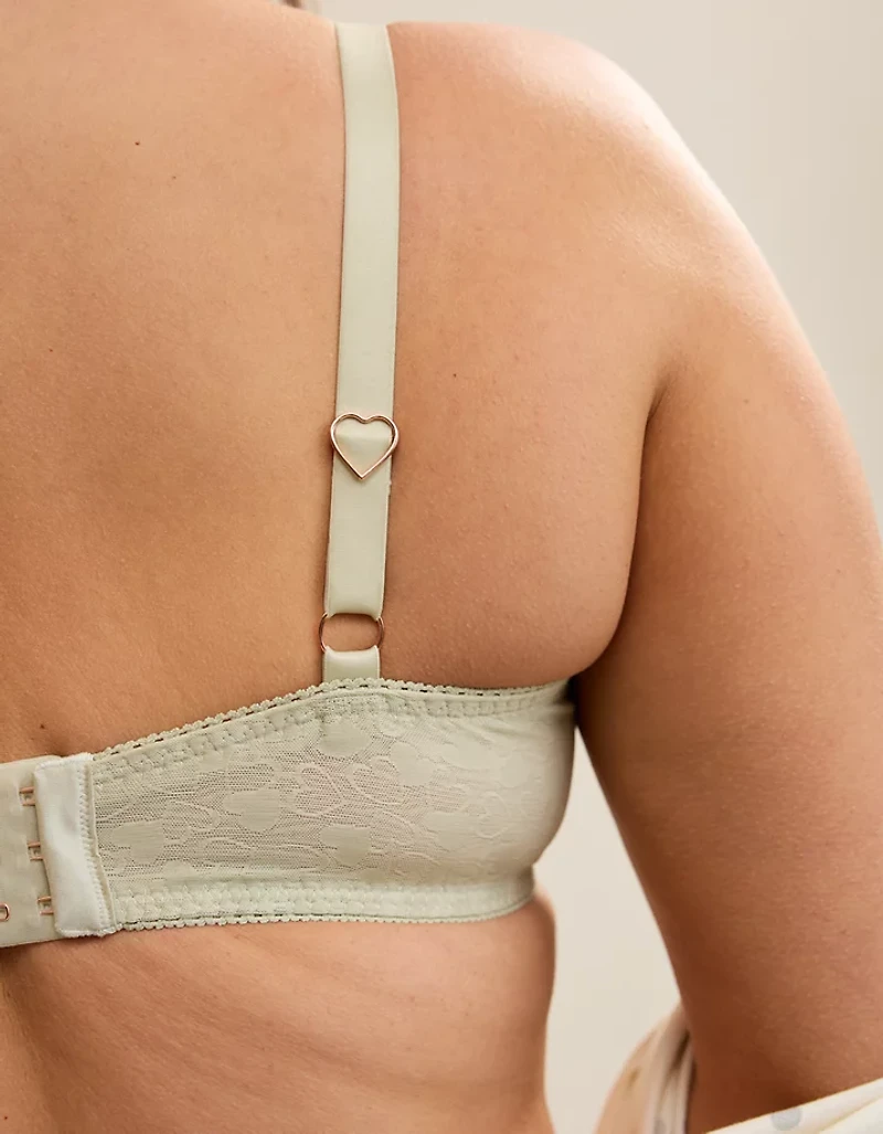 Show Off Heart Mesh Unlined Bra