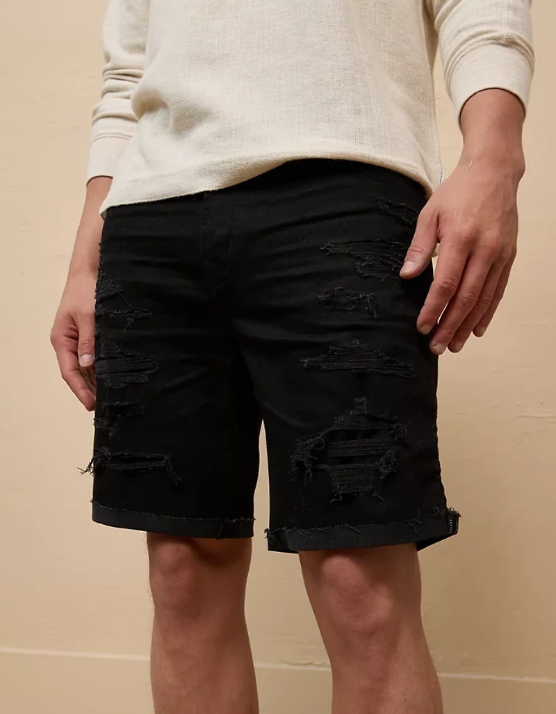 AE 9" AirFlex+ Patched Denim Short