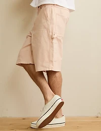 Short ample en denim de style menuisier AE