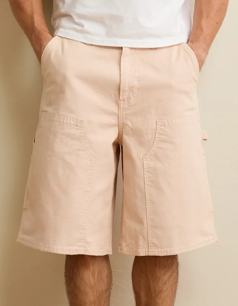 Short ample en denim de style menuisier AE