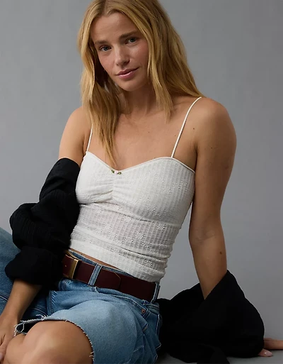 Débardeur avec dentelle froncé AE