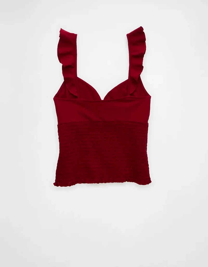 Débardeur à smocks et devant croisé en tricot Vive le soleil AE