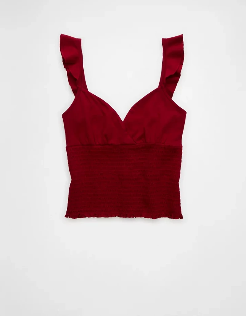 Débardeur à smocks et devant croisé en tricot Vive le soleil AE