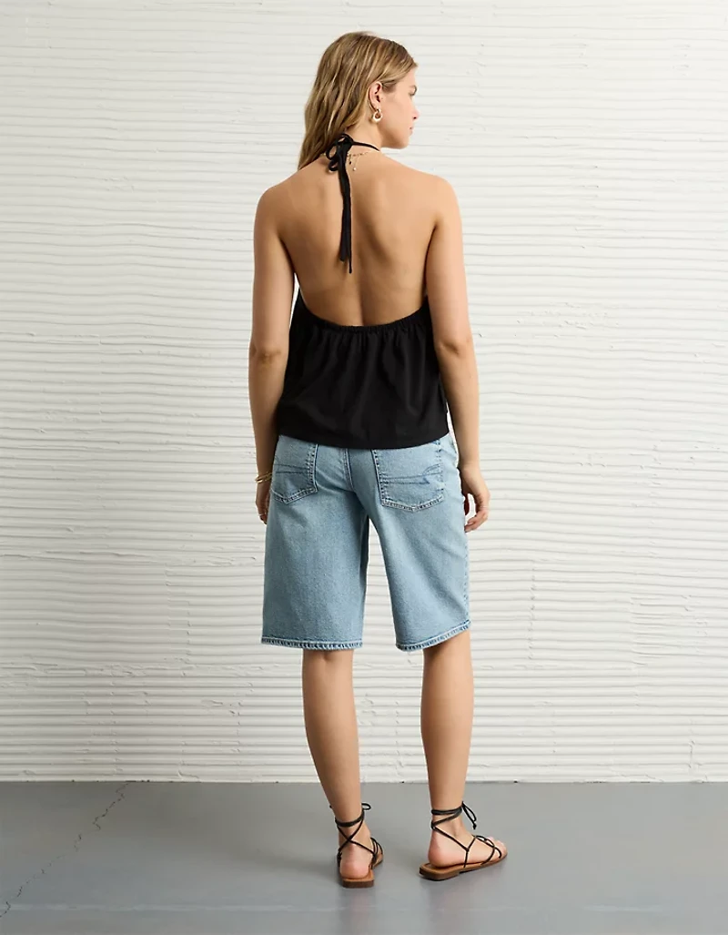 AE Sunchaser Knit Crochet Halter Top