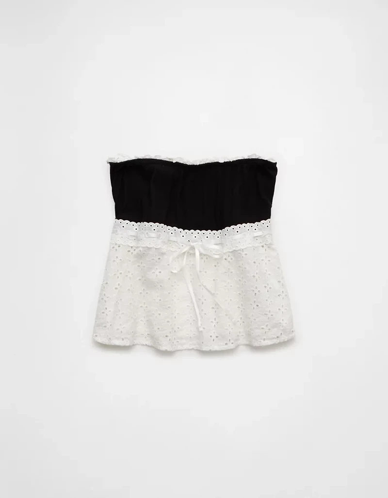 AE Eyelet Babydoll Tube Top
