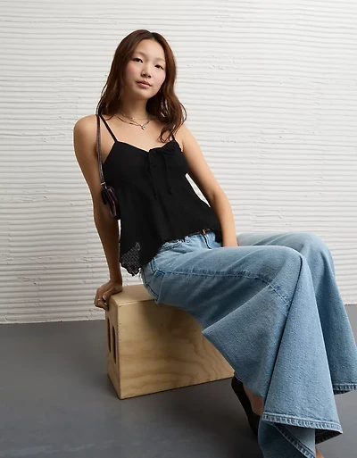 AE Lace Handkerchief Hem Tank