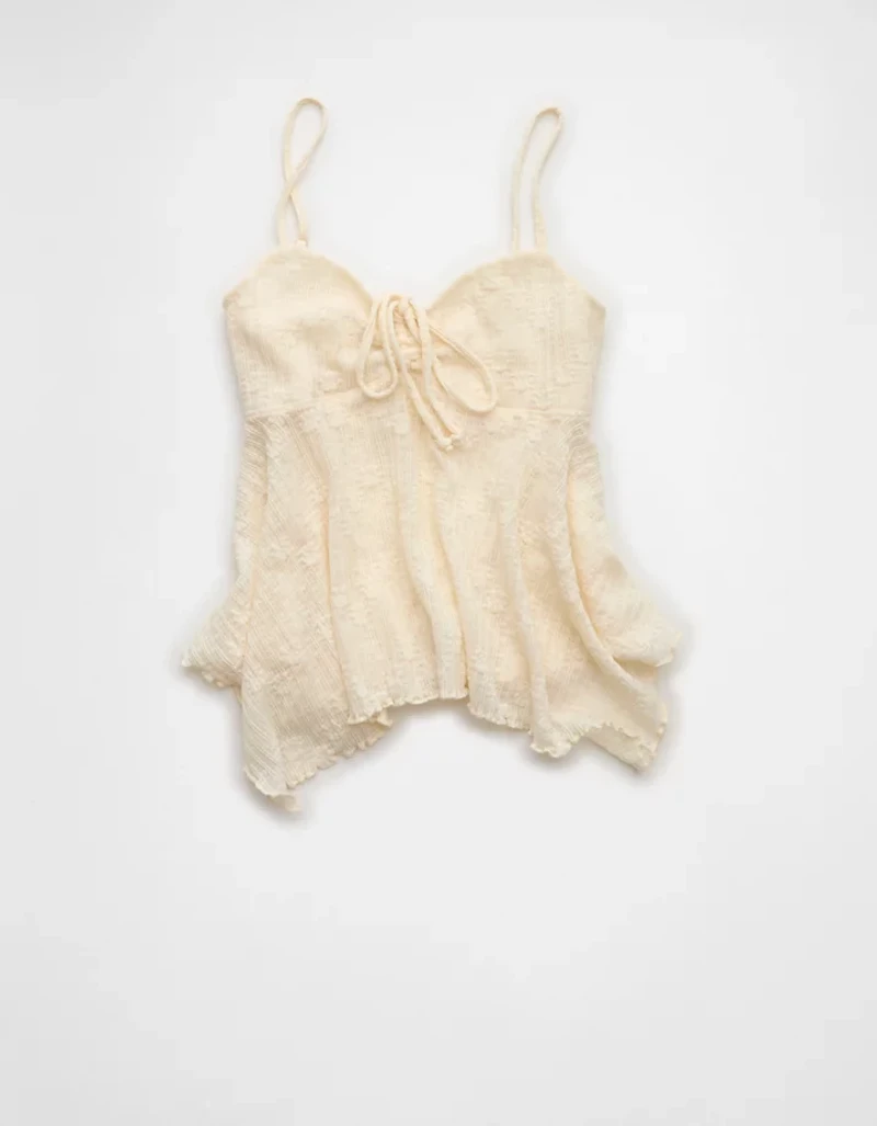 Camisole en dentelle à ourlet pointes AE