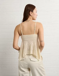 Camisole en dentelle à ourlet pointes AE