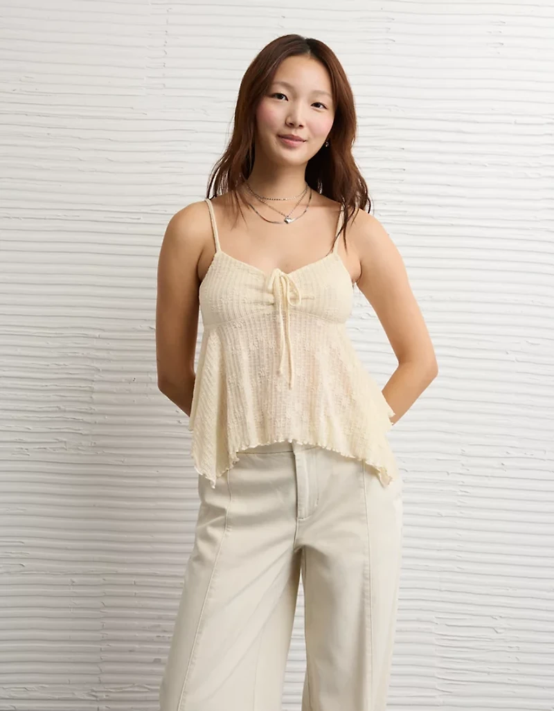 Camisole en dentelle à ourlet pointes AE