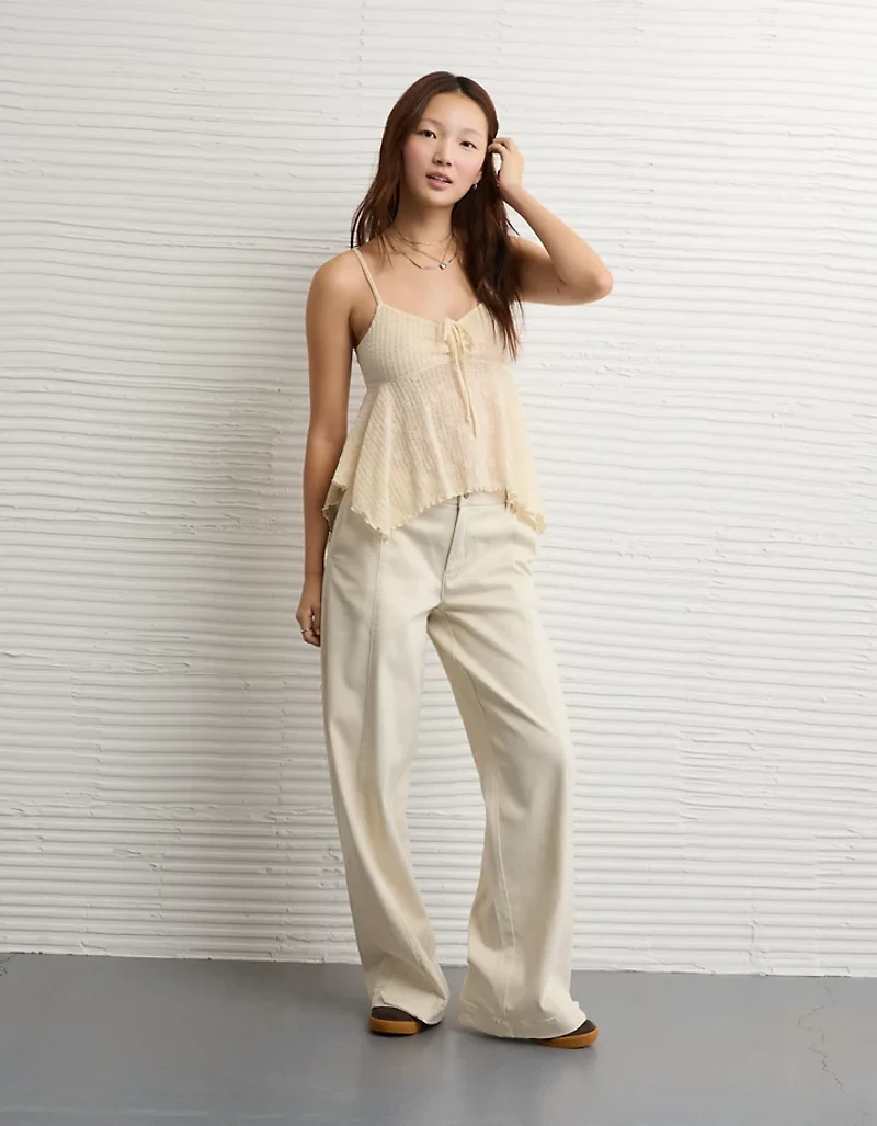 Camisole en dentelle à ourlet pointes AE