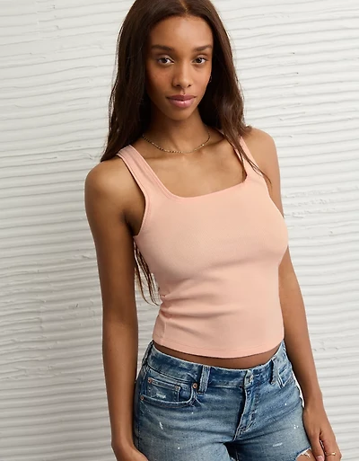 AE Main Squeeze Square Neck Tank Top