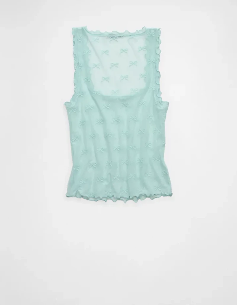 Débardeur à boucle en maille décolleté carré AE