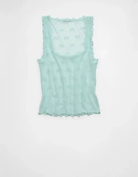 Débardeur à boucle en maille décolleté carré AE