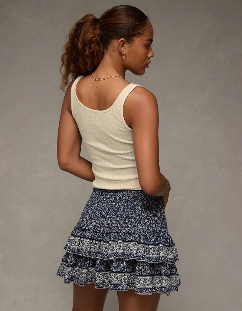 AE Scoop Neck Pointelle Tank Top