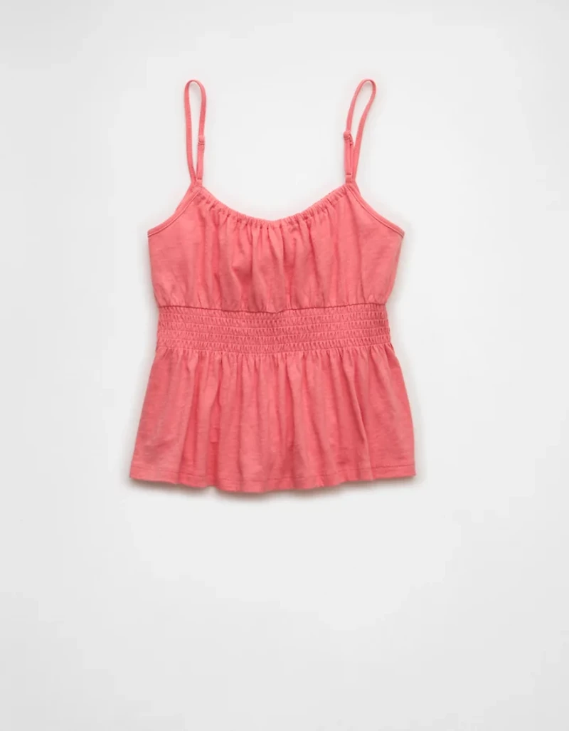 AE Sunchaser Tie-Front Smocked Cami