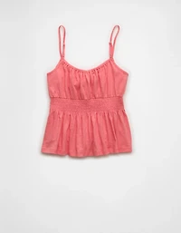 AE Sunchaser Tie-Front Smocked Cami