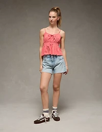 AE Sunchaser Tie-Front Smocked Cami