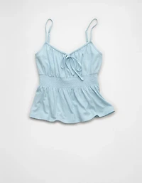AE Sunchaser Tie-Front Smocked Cami