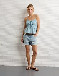 AE Sunchaser Tie-Front Smocked Cami