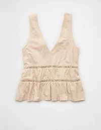 AE Sunchaser Lace Babydoll Plunge Tank Top