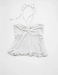 AE Soft & Sexy Halter Cinch Babydoll Top