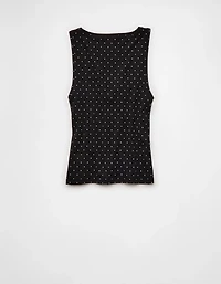 AE Square Neck Polka Dot Tank Top