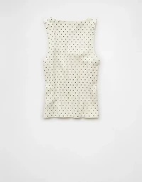 AE Square Neck Polka Dot Tank Top