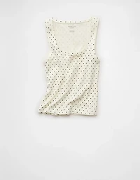 AE Square Neck Polka Dot Tank Top
