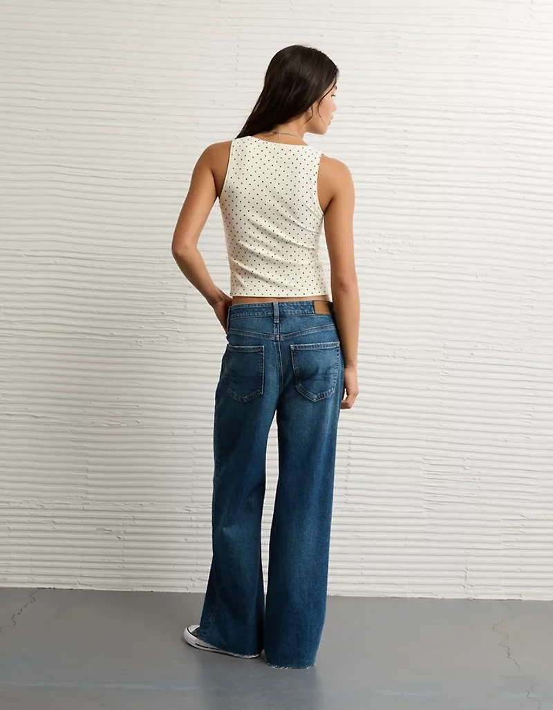 AE Square Neck Polka Dot Tank Top