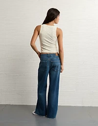 AE Square Neck Polka Dot Tank Top