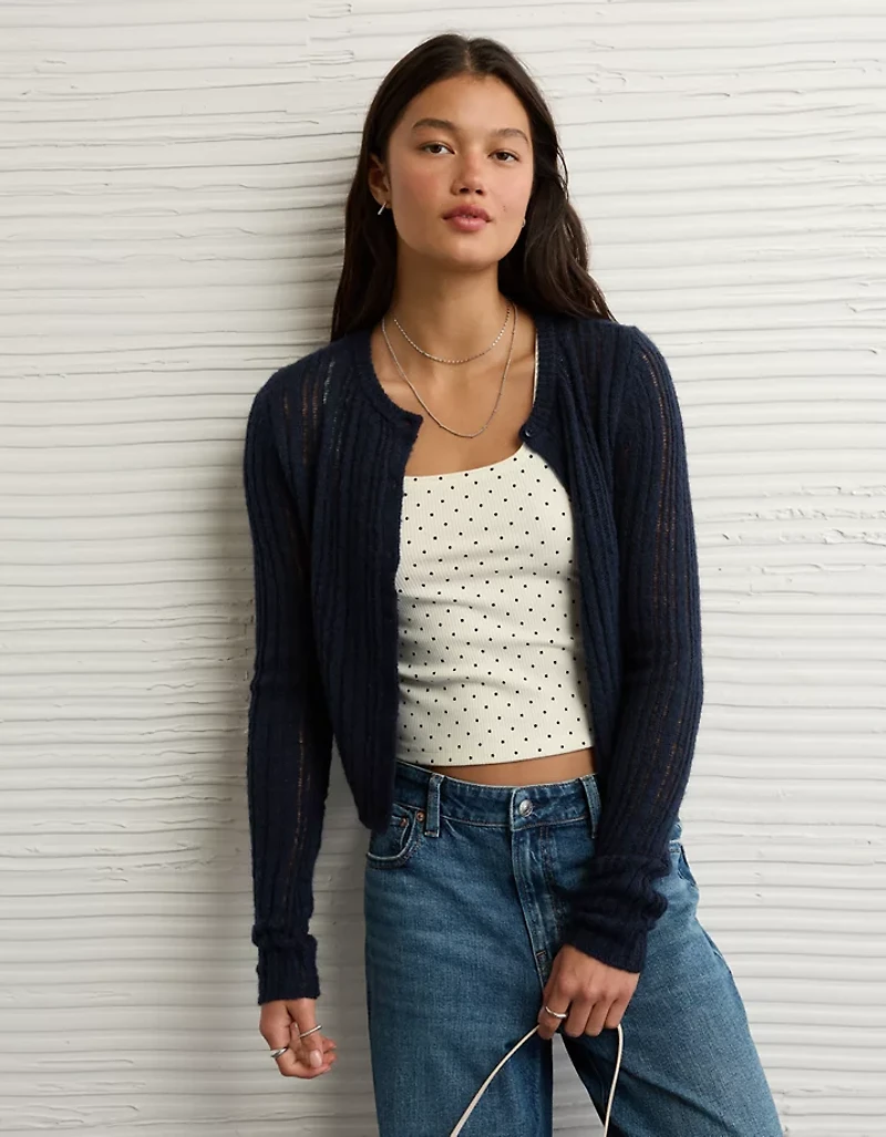 AE Square Neck Polka Dot Tank Top