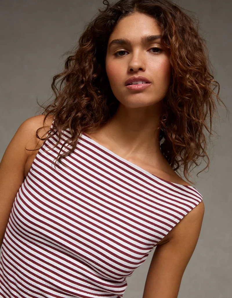 AE Boatneck Textured Tank Top