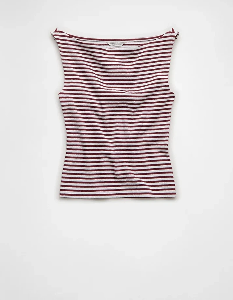 AE Boatneck Textured Tank Top