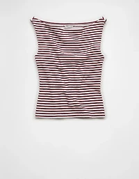 AE Boatneck Textured Tank Top