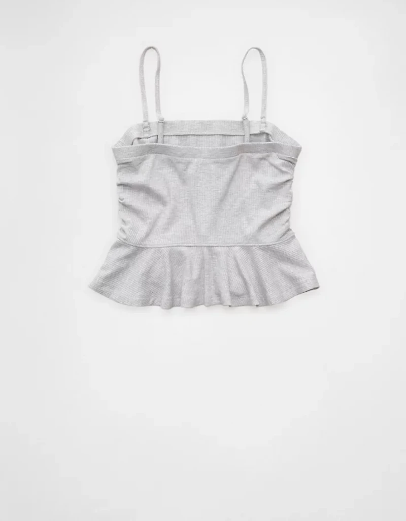 AE Ruched Peplum Tank Top With Removable Straps