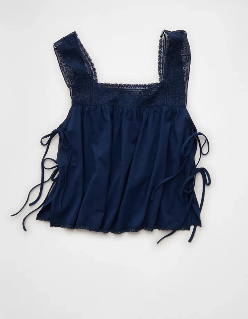 AE Sunchaser Square Neck Lace Tank Top