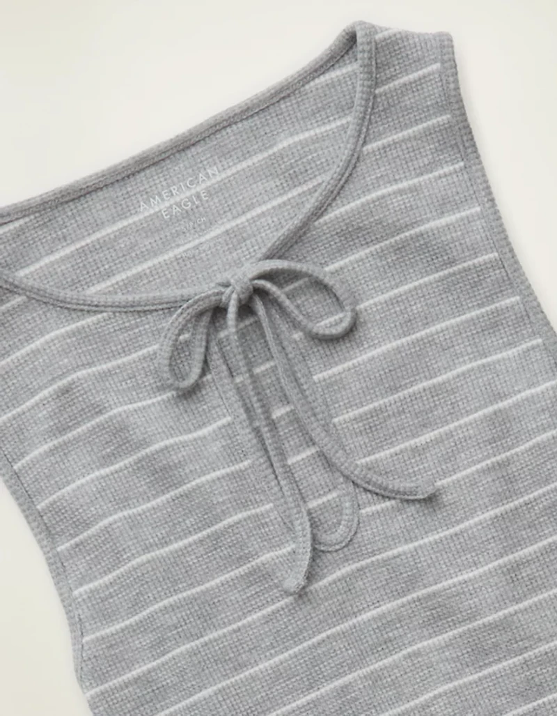AE Waffle Keyhole Tank Top