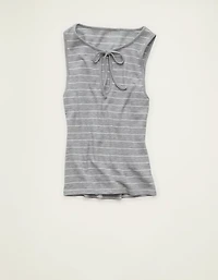 AE Waffle Keyhole Tank Top