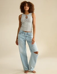 AE Waffle Keyhole Tank Top