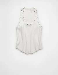 AE Studded Scoop Neck Tank Top