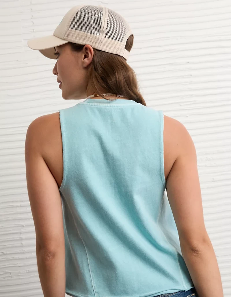 Débardeur flottant à col rond AE