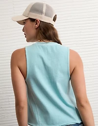 Débardeur flottant à col rond AE