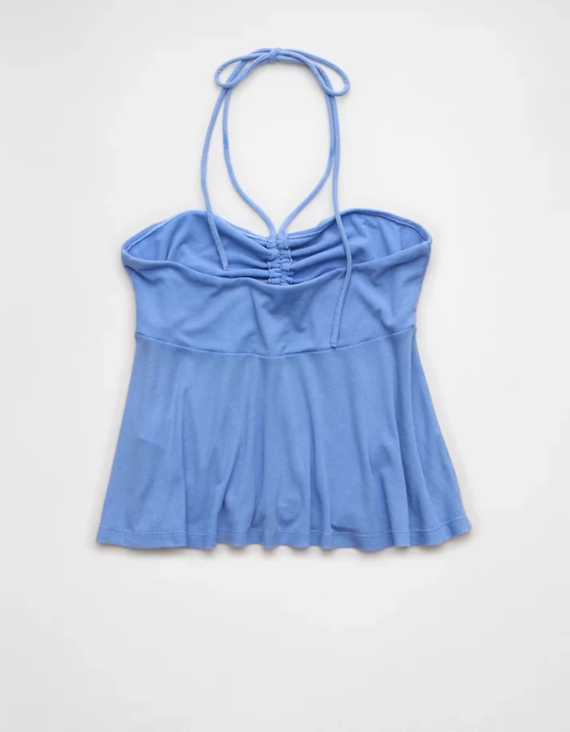 AE Soft & Sexy Halter Cinch Babydoll Top