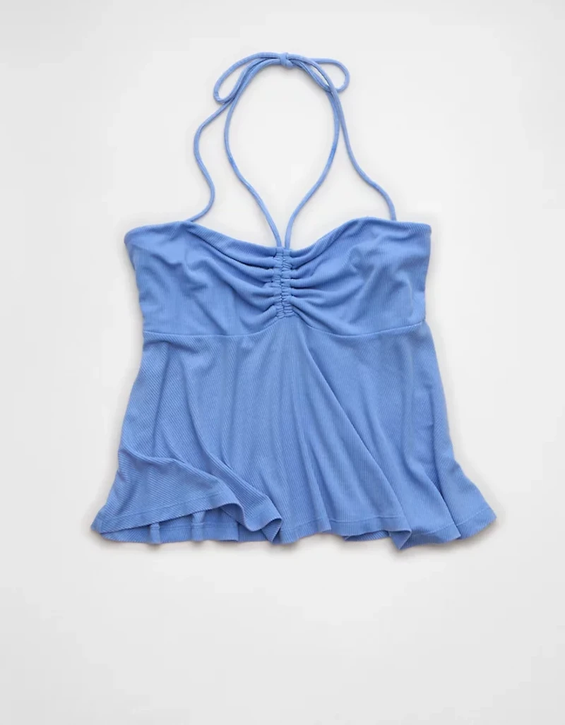 AE Soft & Sexy Halter Cinch Babydoll Top