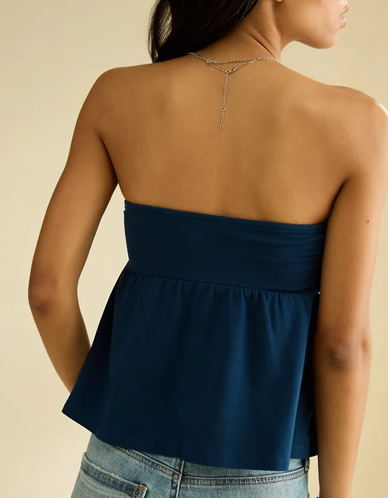 AE Gathered Babydoll Tube Top