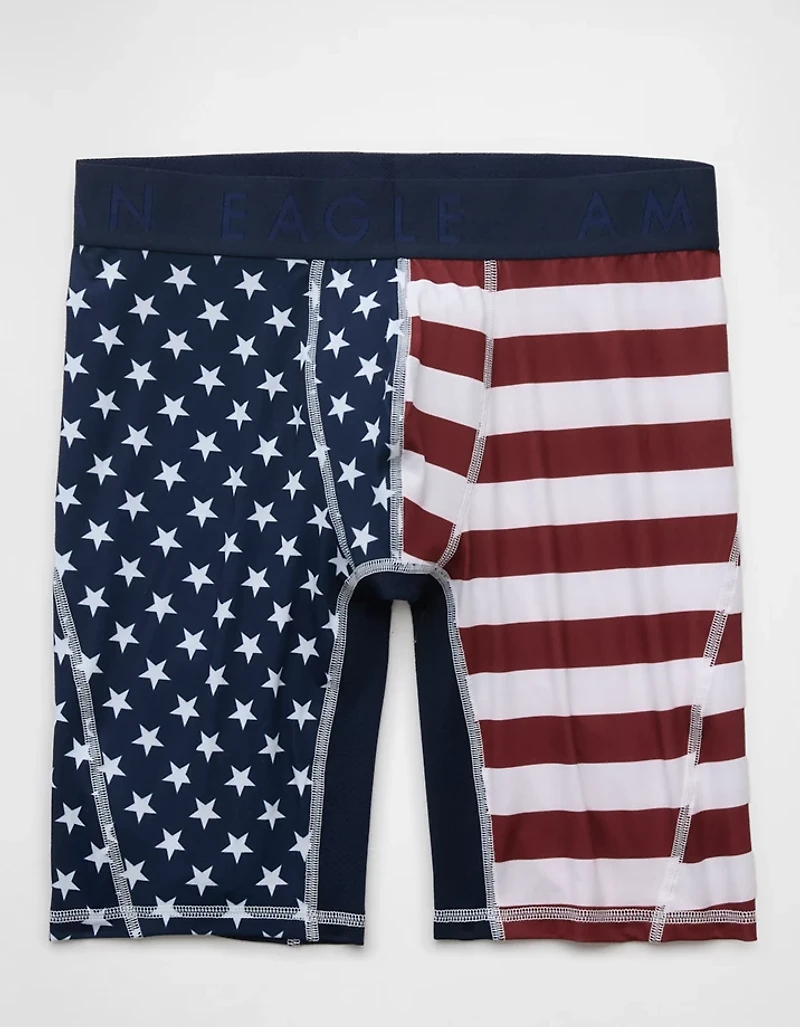 AEO Men's USA Stars & Stripes 8" Flex Boxer Brief