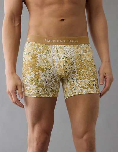 Caleçon boxeur ajusté classique de 4,5 po motif floral pour hommes AEO