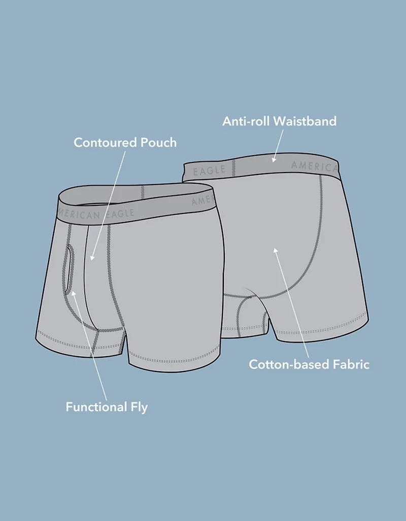 Caleçon boxeur ajusté classique de 4,5 po cornichons pour hommes AEO