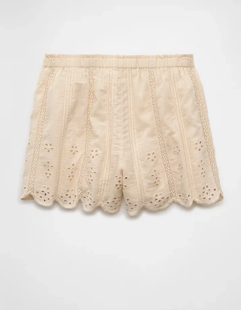 AE High-Waisted Eyelet Short